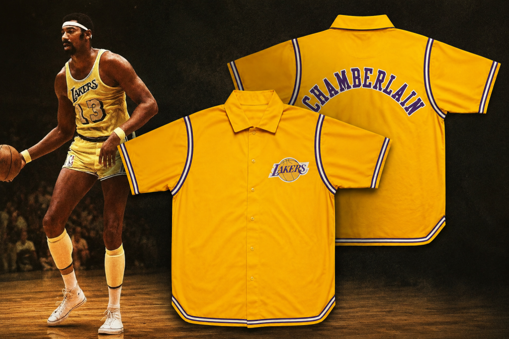 5c900822-7d6b-4864-a228-553ffd116875 Wilt Chamberlain lakers Retro Bowling Shirt – Vintage Basketball Style Button-Up