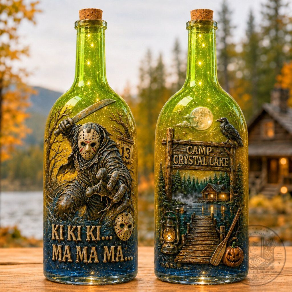 Friday the 13th Jason Voorhees Camp Crystal Lake Bottle Lamp Friday the 13th Jason Voorhees Camp Crystal Lake Bottle Lamp