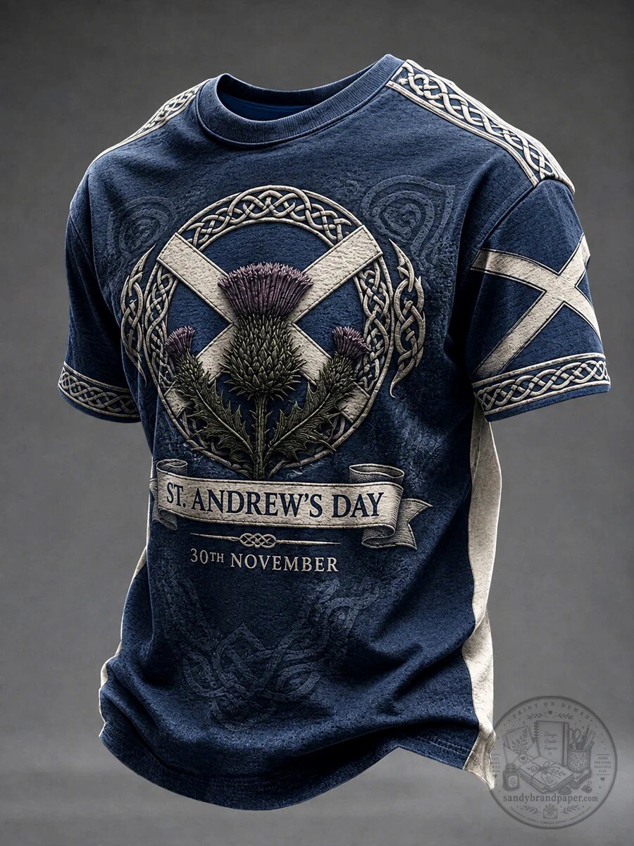 Saint Andrew's Day Scottish Thistle Cross November 30th T-Shirt
