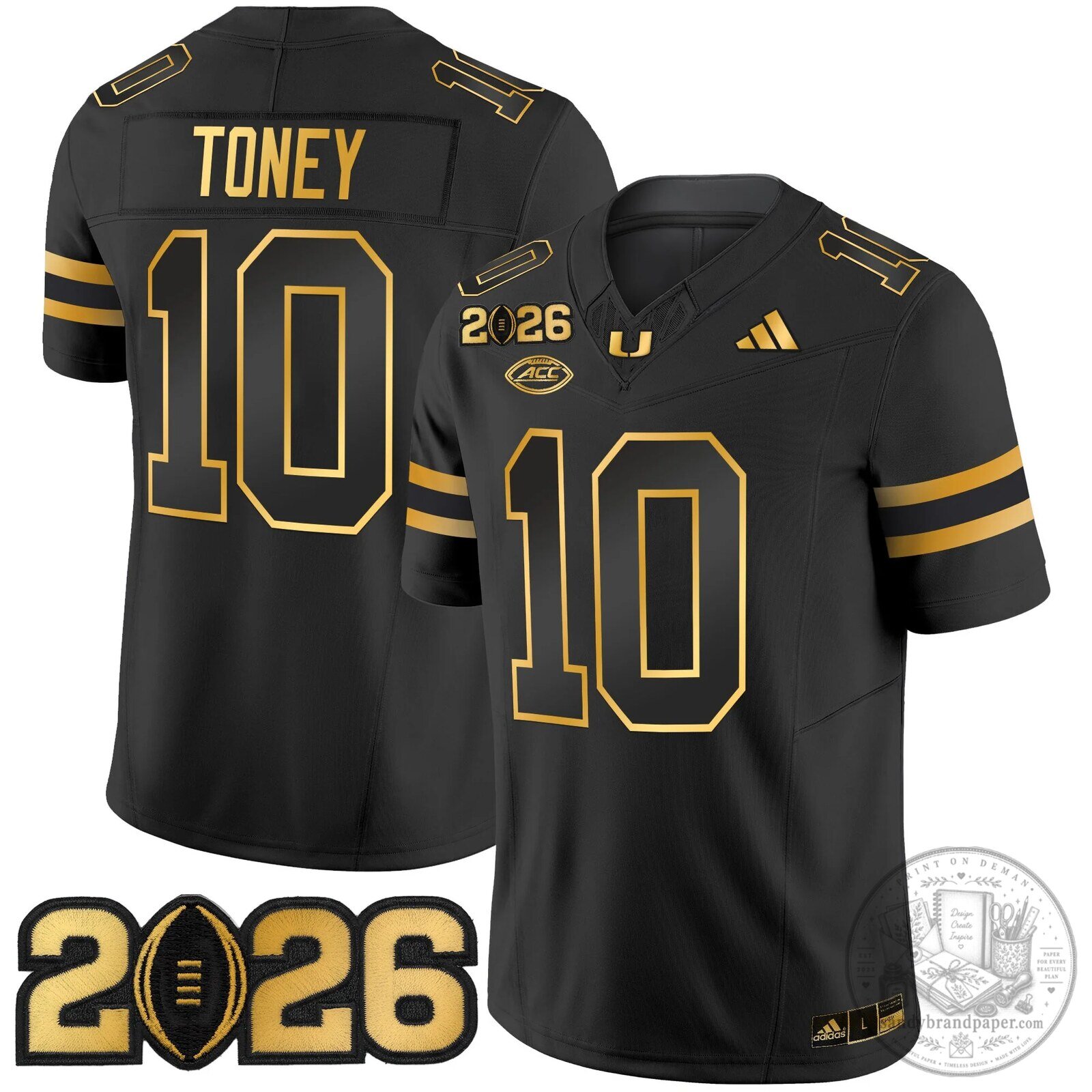 Kadarius Toney New York Giants Black Gold Football Jersey