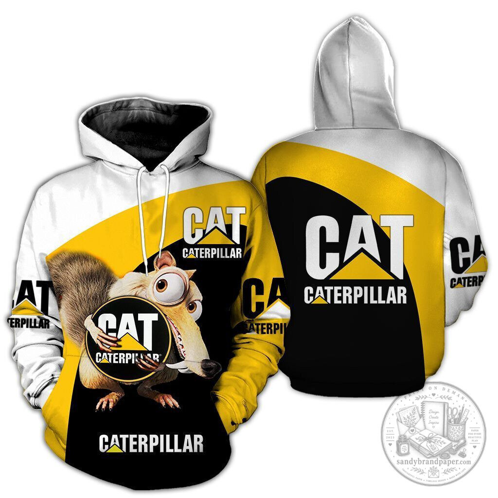 Caterpillar Scrat Ice Age Funny Cartoon All Over Print Hoodie