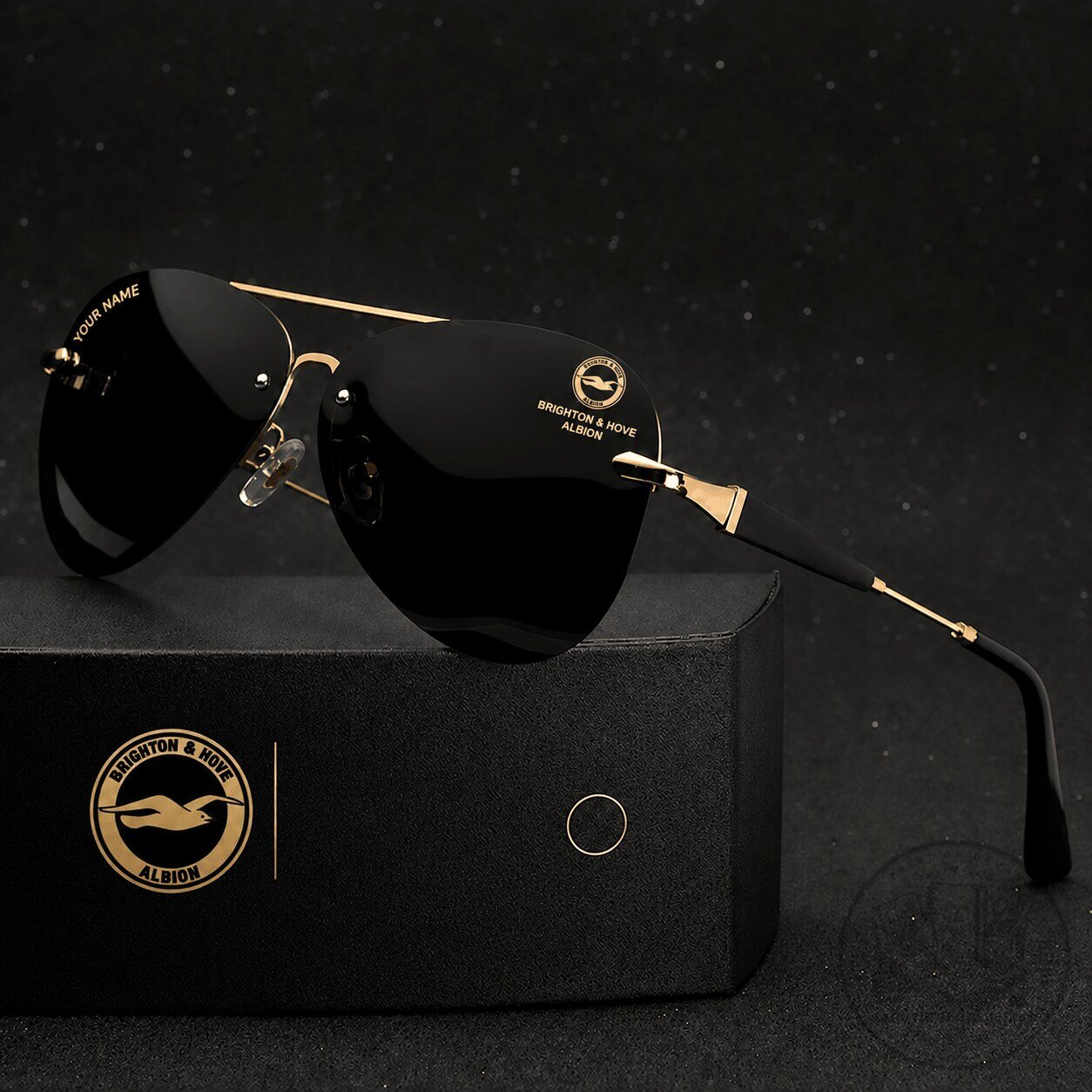 Brighton and Hove Albion Football Club Personalized Aviator Sunglasses