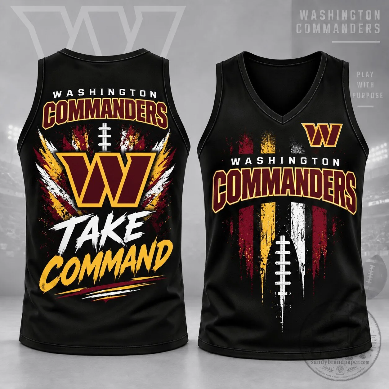 Washington Commanders Take Command NFL Football Fan Tank Top
