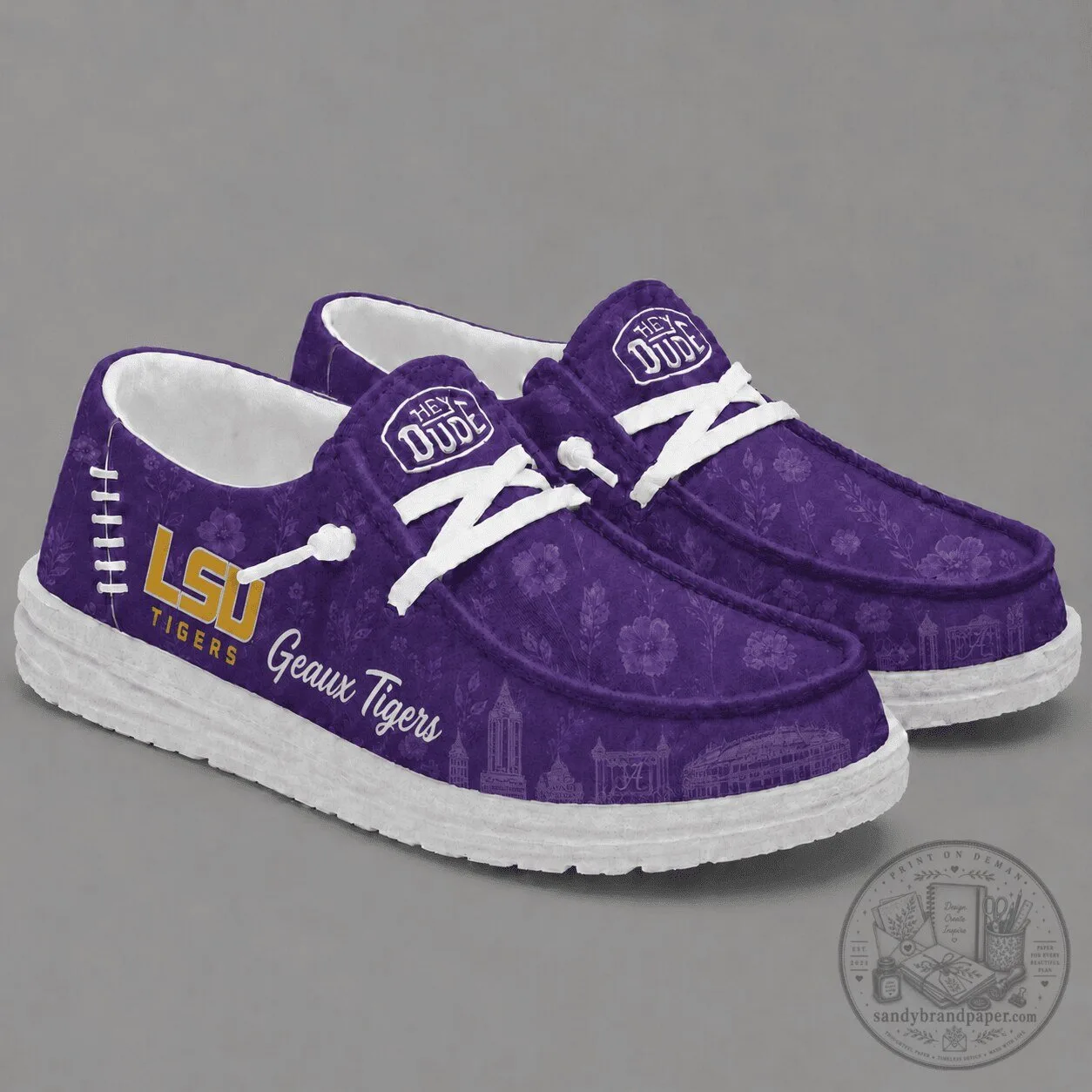 Louisiana State University Tigers Hey Dude Style Loafer Shoes