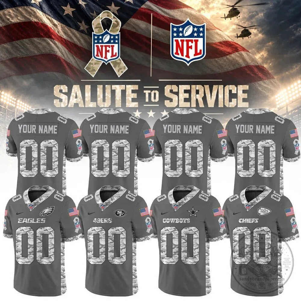 NFL Salute To Service Custom Name And Number Football Jersey