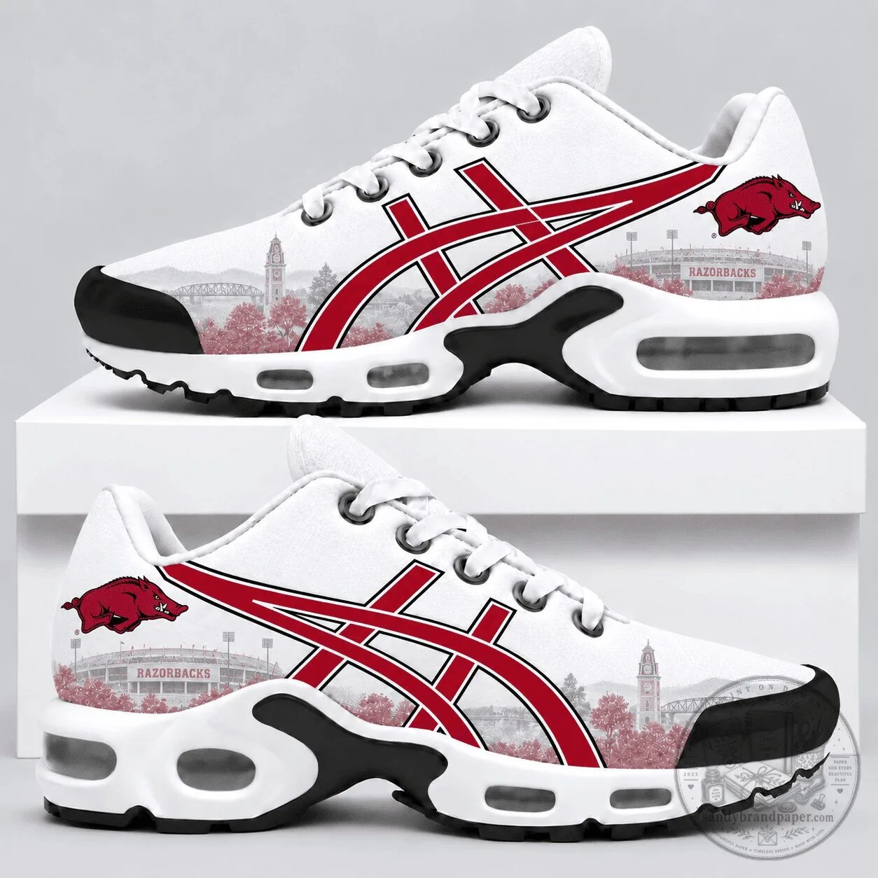 Arkansas Razorbacks University Sports Team Fan Running Shoes