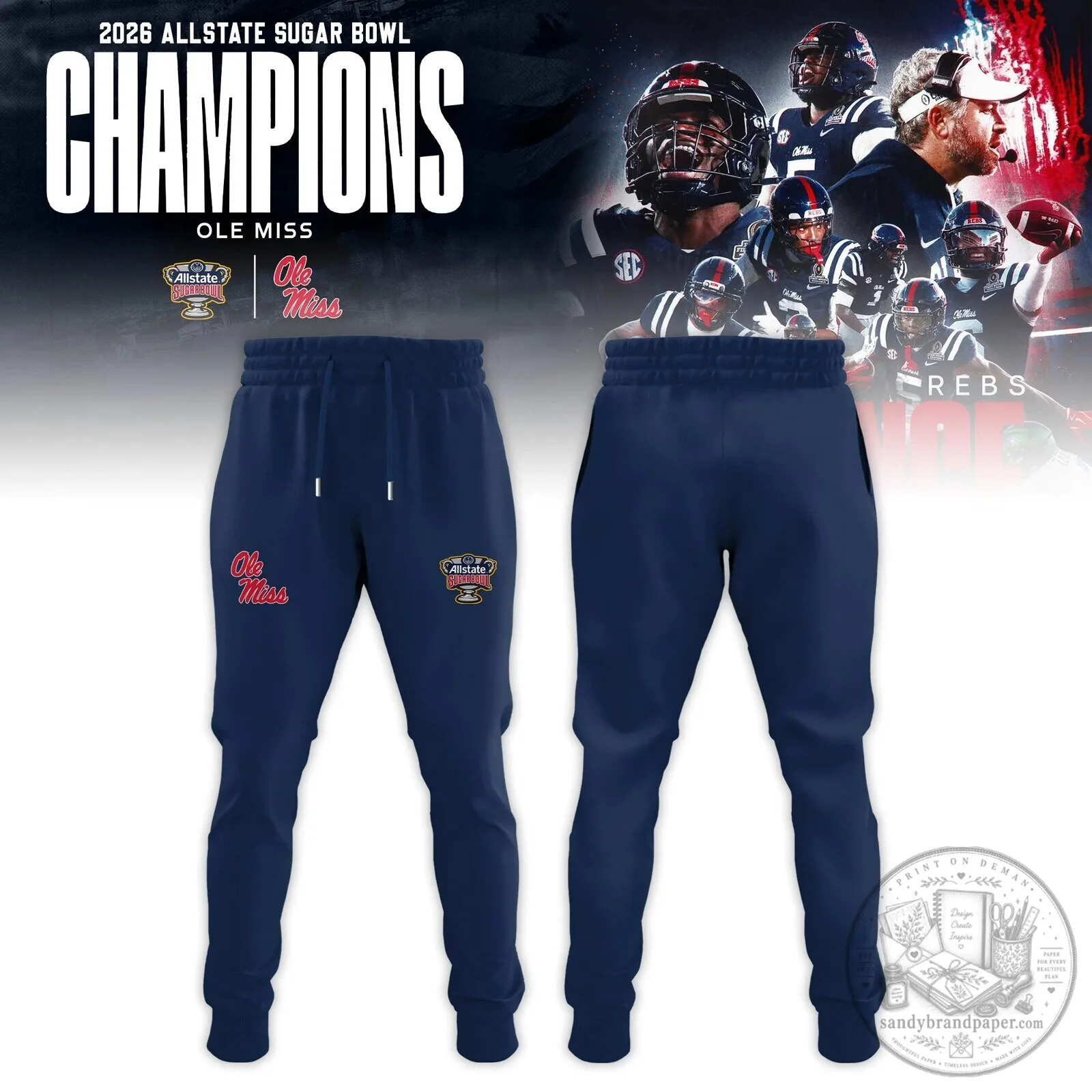 Ole Miss Rebels 2026 Allstate Sugar Bowl Champions Navy Hoodie 3 Ole Miss Rebels 2026 Allstate Sugar Bowl Champions Navy Hoodie