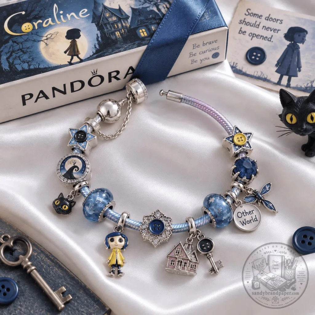 Coraline Other World Charm Bracelet with Pandora Style Charms Coraline Other World Charm Bracelet with Pandora Style Charms