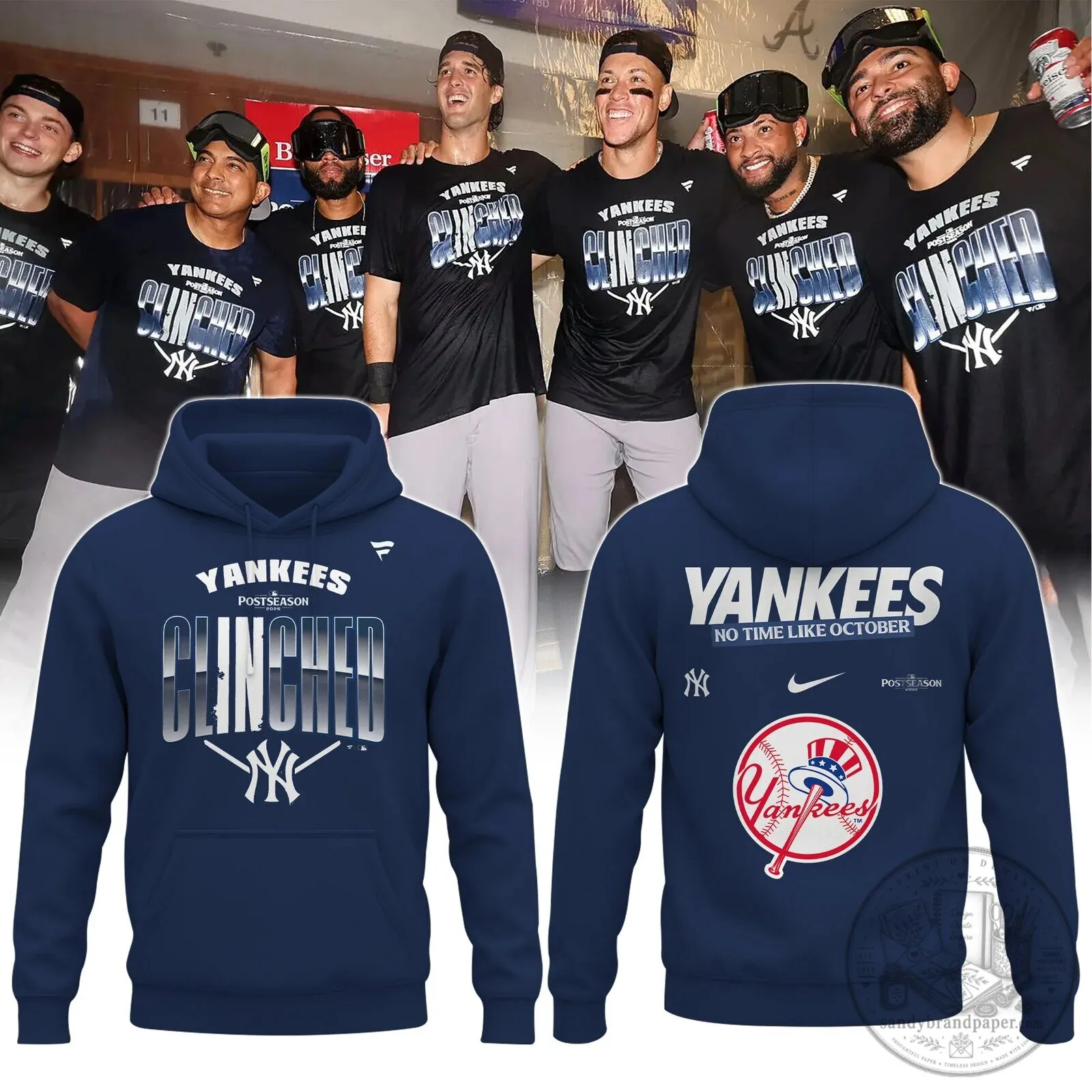 October Hoodie Celebrating the New York Yankees' Postseason Clinch