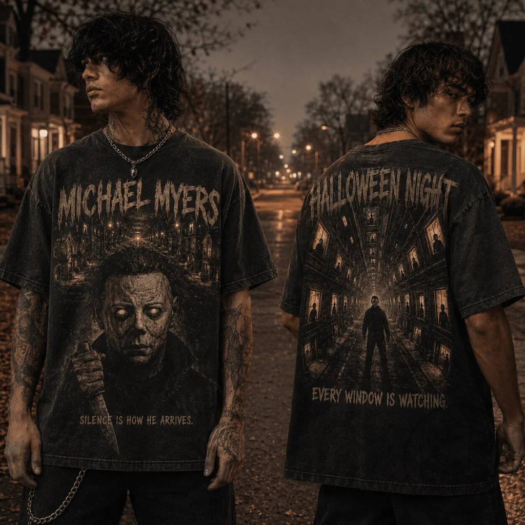 Michael Myers Halloween Night Graphic T-Shirt Michael Myers Halloween Night Graphic T-Shirt