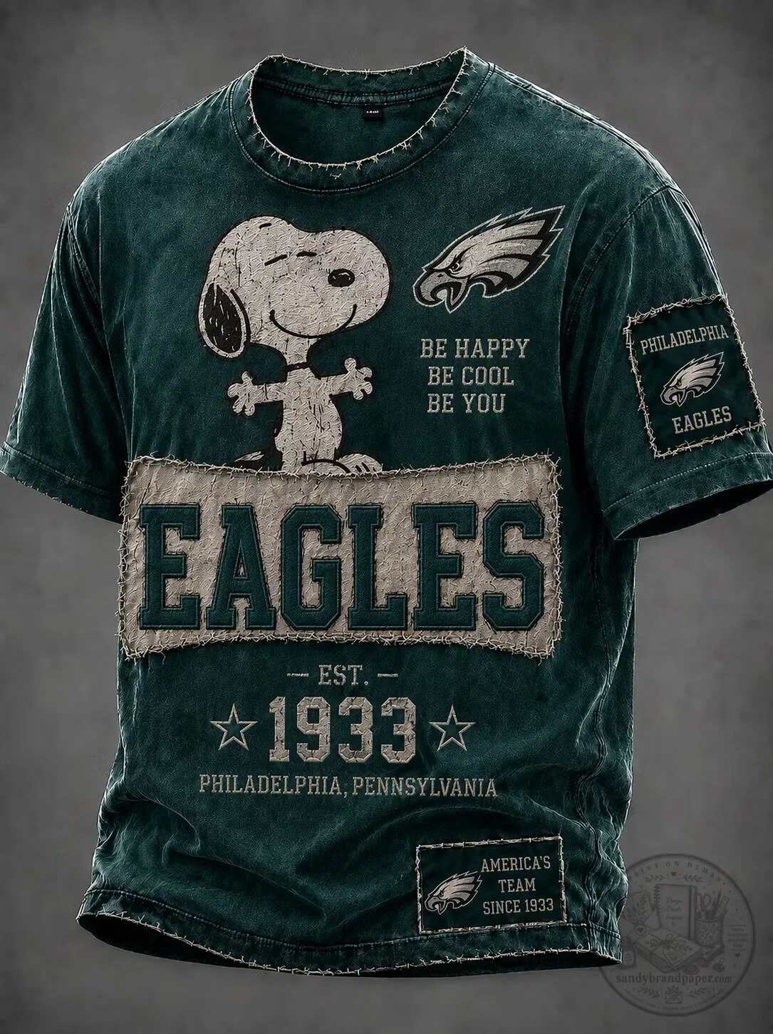 Philadelphia Eagles Football Team Snoopy Graphic T-Shirt