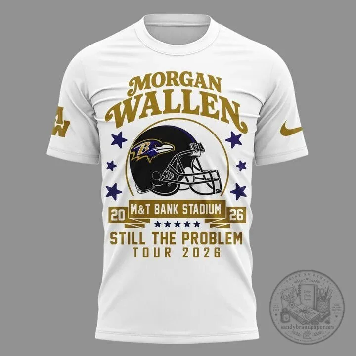 Baltimore Ravens T-Shirt for the 2026 Still The Problem Tour with Morgan Wallen 4 Baltimore Ravens T-Shirt for the 2026 Still The Problem Tour with Morgan Wallen