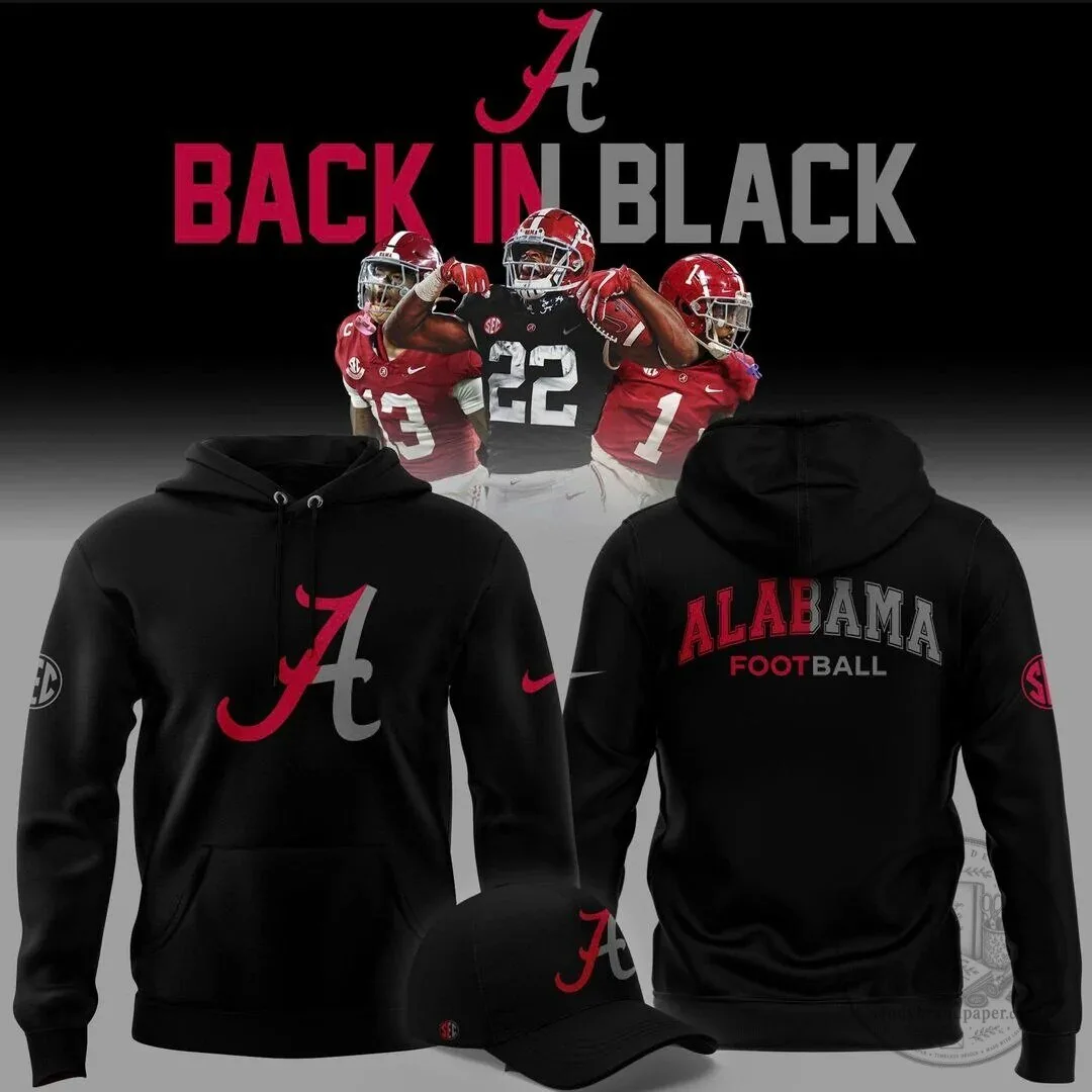 Back In Black Hoodie for Alabama Crimson Tide Football Fans