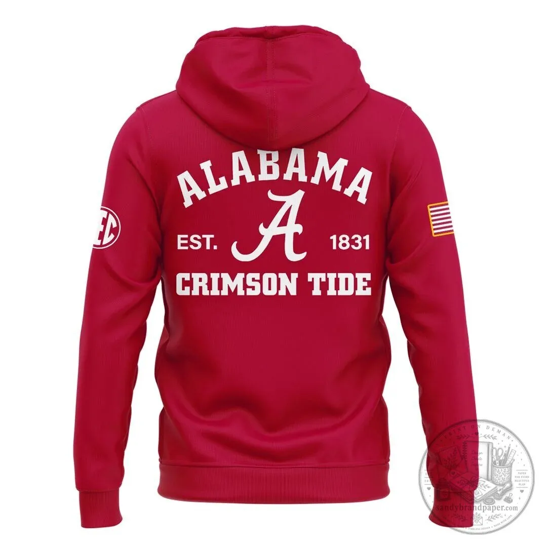 Crimson Tide Football Fan Pullover Hoodie from the University of Alabama 7 Crimson Tide Football Fan Pullover Hoodie from the University of Alabama