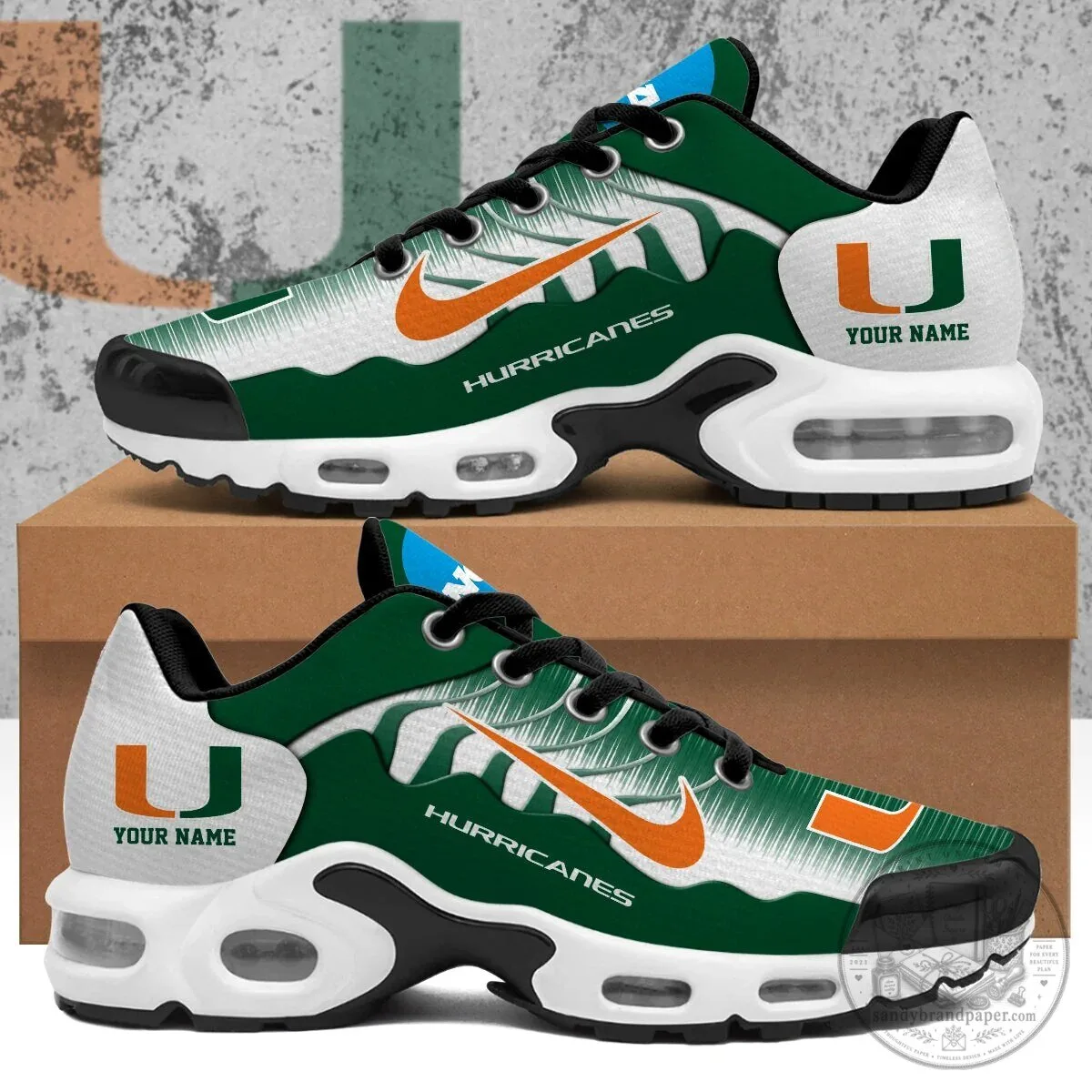 Miami Hurricanes Personalized Running Shoes for Men and Women