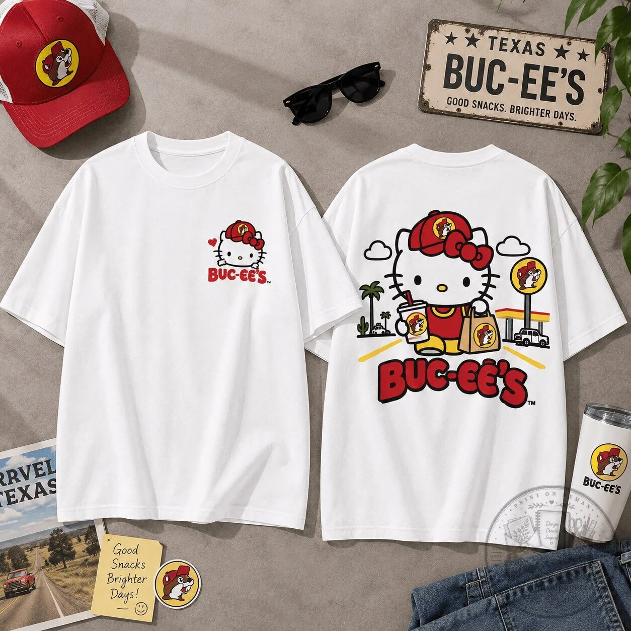 Hello Kitty Buc-ee's Road Trip Adventure T-Shirt