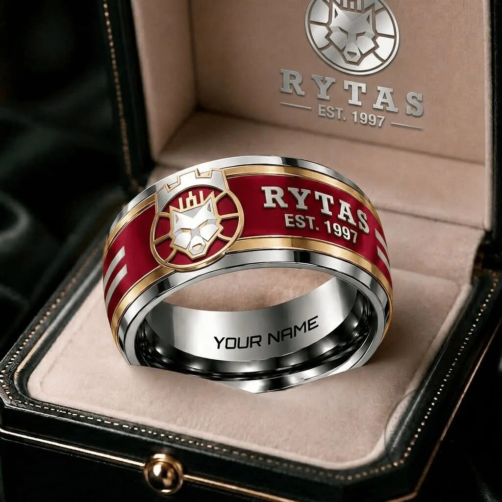 Rytas Vilnius Basketball Team Personalized Stainless Steel Ring