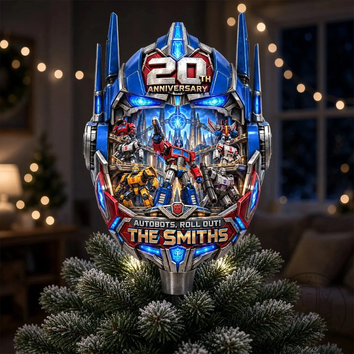 Transformers Optimus Prime 20th Anniversary Christmas Tree Topper 5 Transformers Optimus Prime 20th Anniversary Christmas Tree Topper