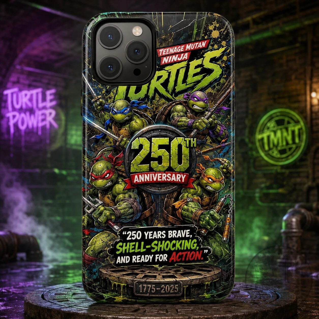 Teenage Mutant Ninja Turtles 250th Anniversary Comic Book Art Phone Case