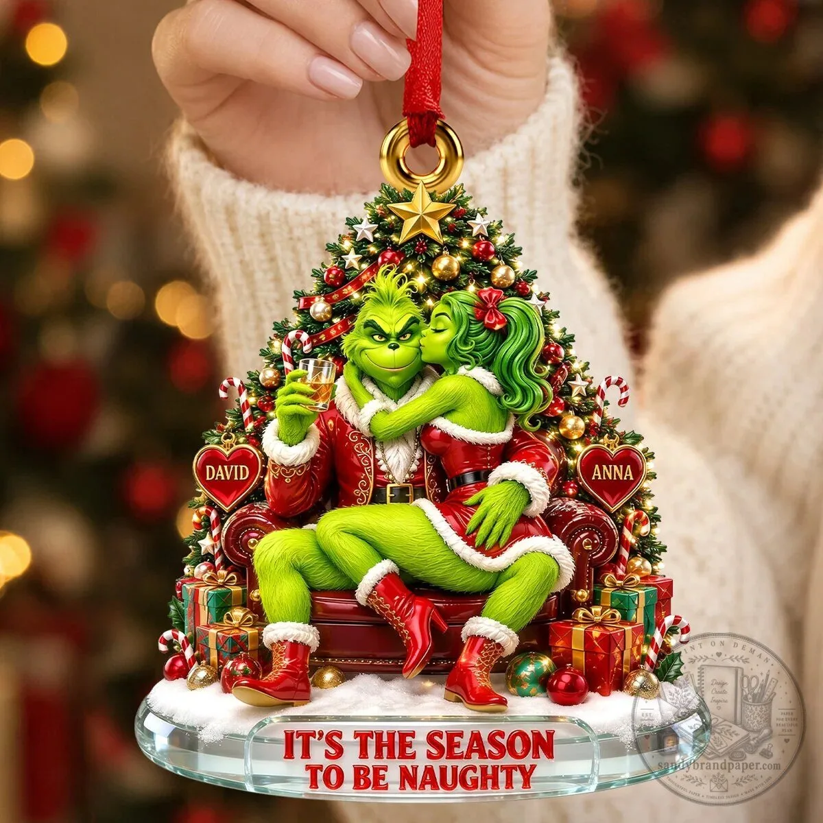 Grinch and Cindy Lou Who Christmas Tree Ornament