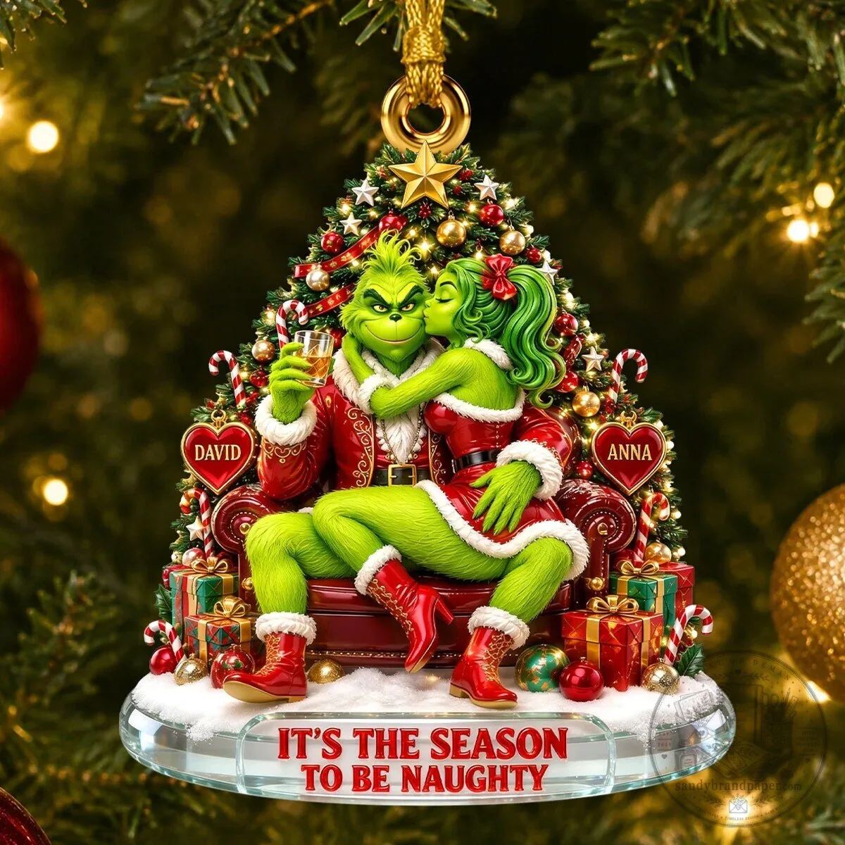 Grinch and Cindy Lou Who Christmas Tree Ornament 4 Grinch and Cindy Lou Who Christmas Tree Ornament