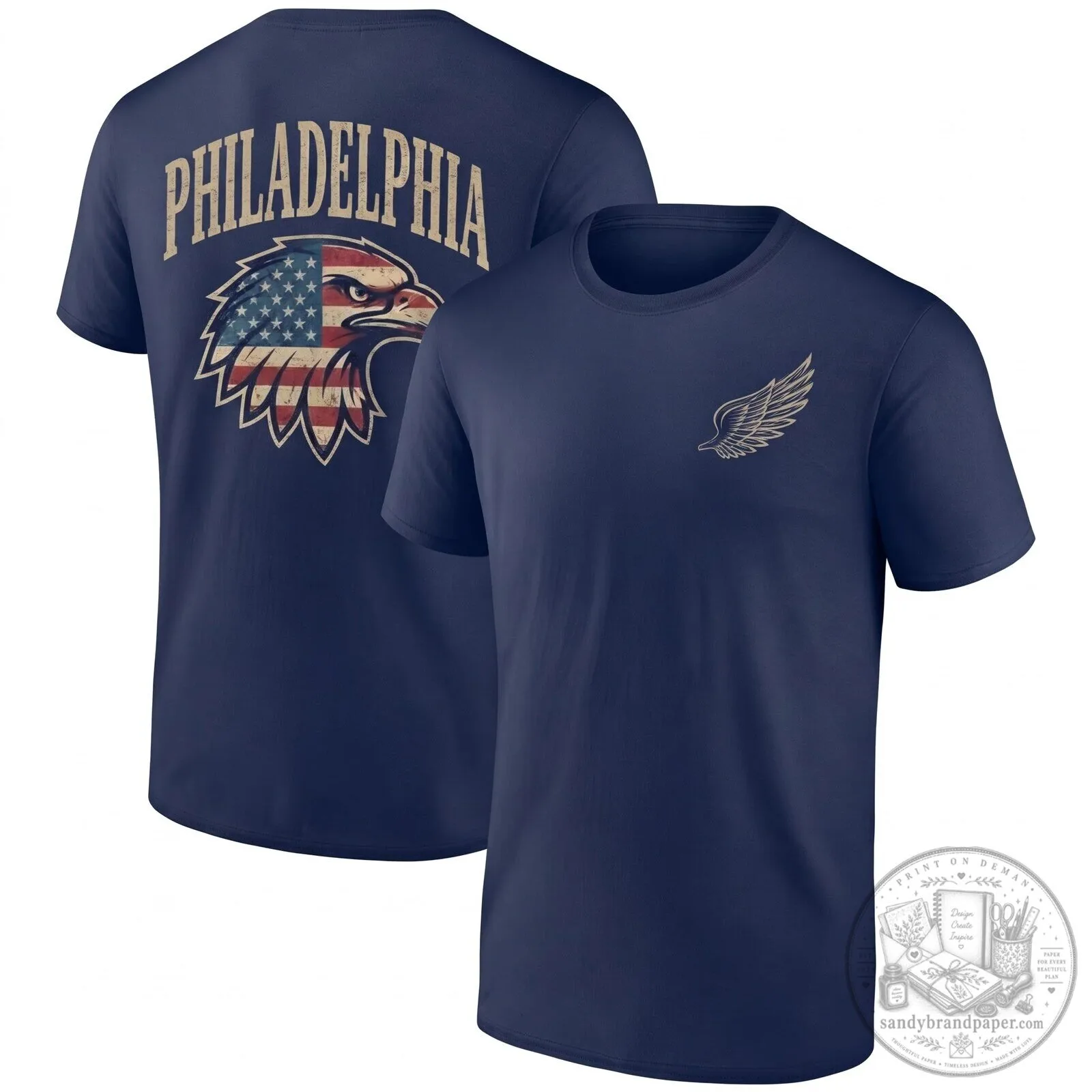 Philadelphia Eagles American Flag Salute To Service Black T-Shirt 7 Philadelphia Eagles American Flag Salute To Service Black T-Shirt