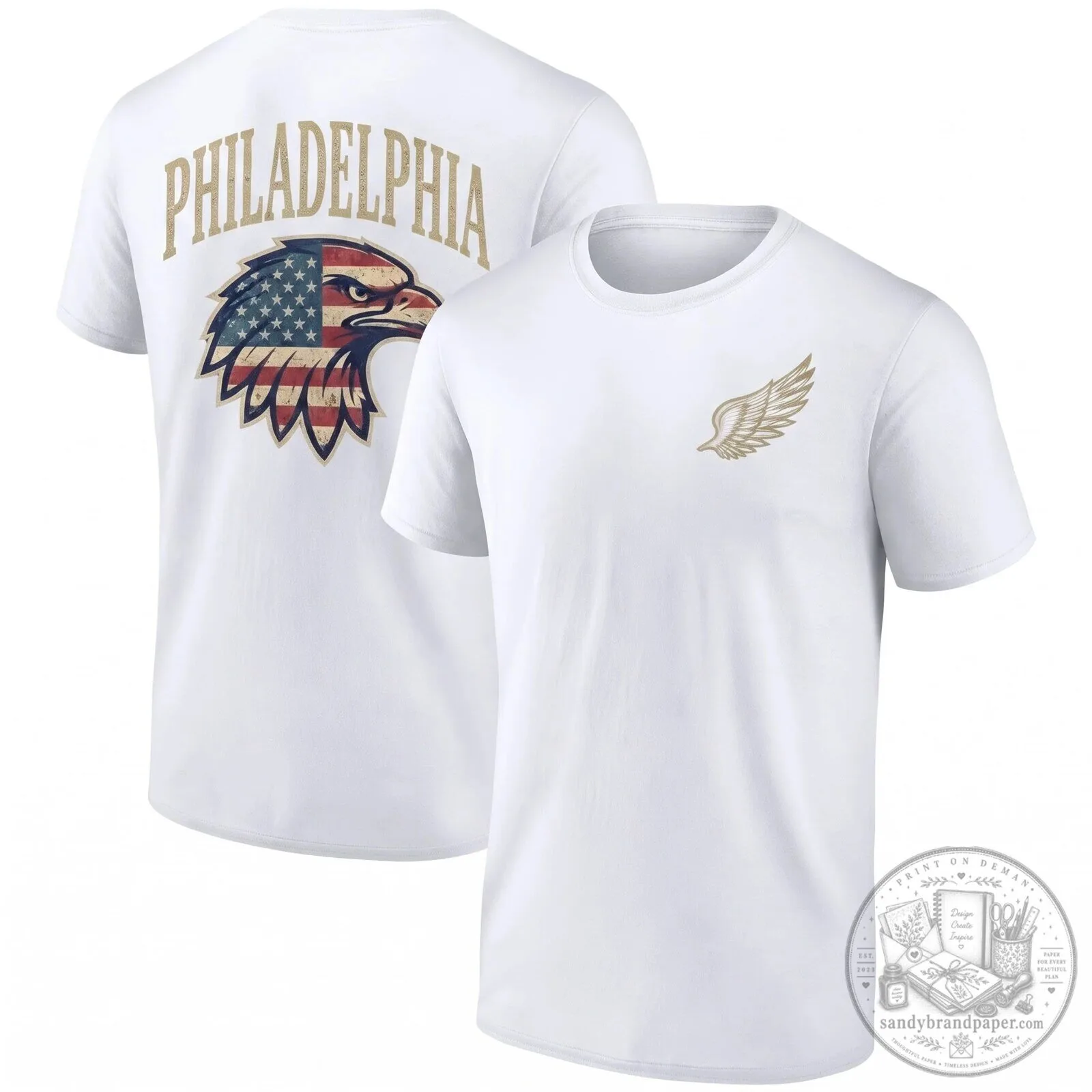 Philadelphia Eagles American Flag Salute To Service Black T-Shirt 10 Philadelphia Eagles American Flag Salute To Service Black T-Shirt