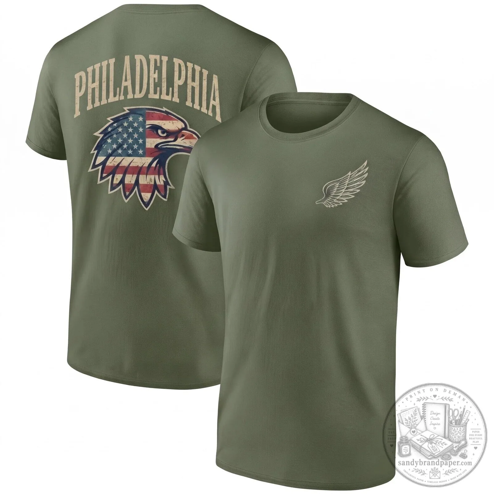 Philadelphia Eagles American Flag Salute To Service Black T-Shirt 11 Philadelphia Eagles American Flag Salute To Service Black T-Shirt