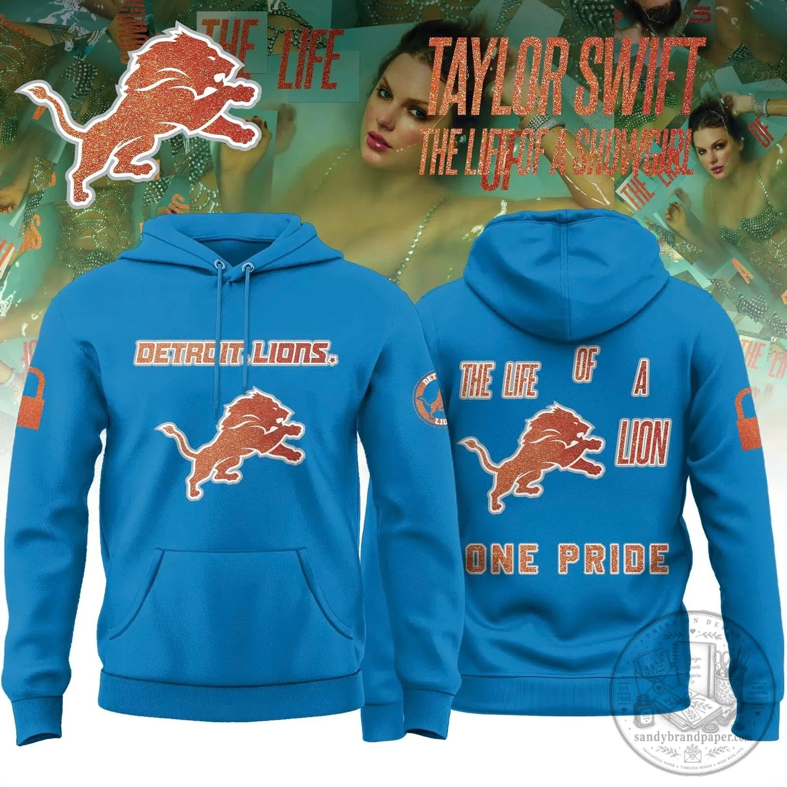 Detroit Lions The Life of a Lion One Pride Showgirl Hoodie