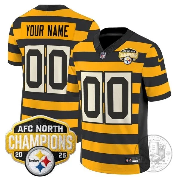 Custom Football Jersey for 2025 AFC North Champions - Pittsburgh Steelers