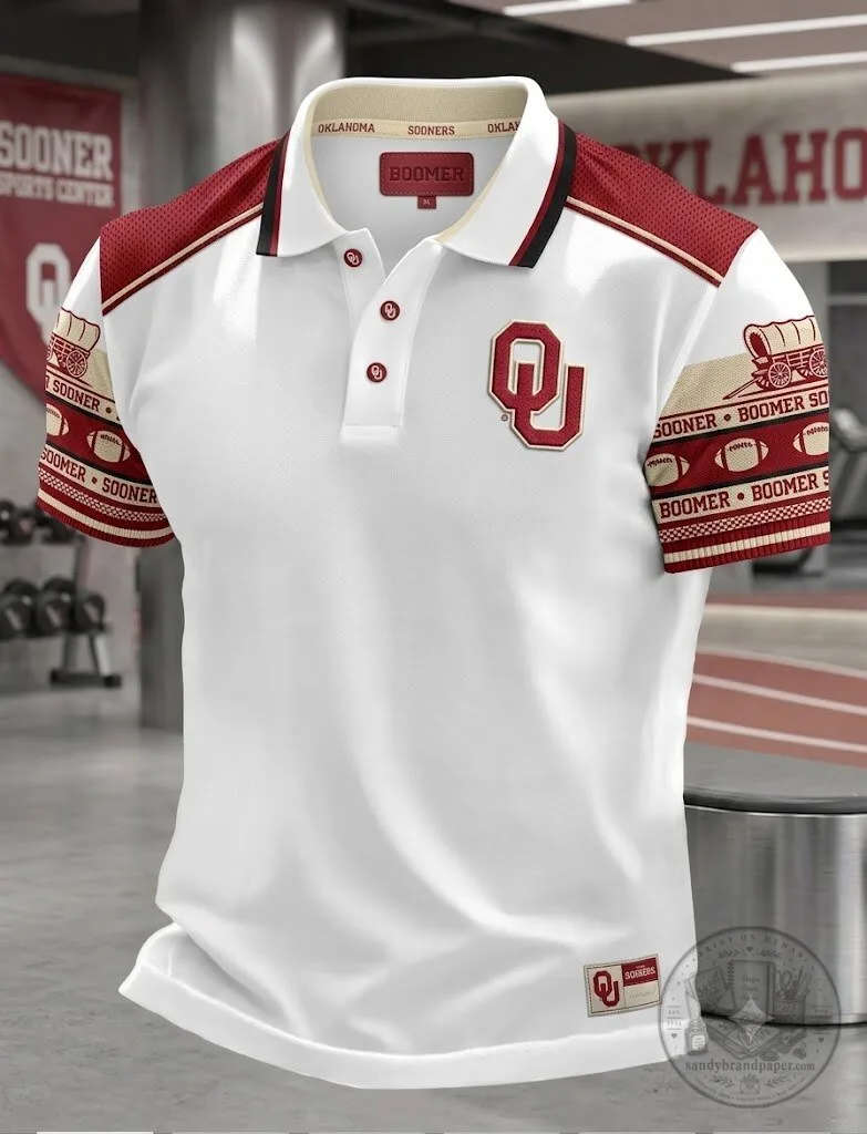 Oklahoma Sooners Boomer Football Fan Polo Shirt