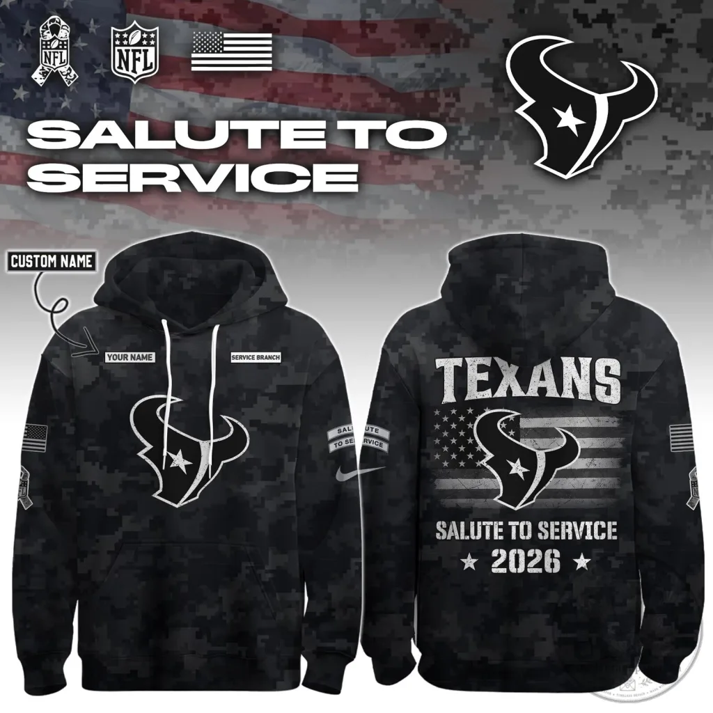 Houston Texans Salute To Service 2026 Personalized Hoodie 1 Houston Texans Salute To Service 2026 Personalized Hoodie