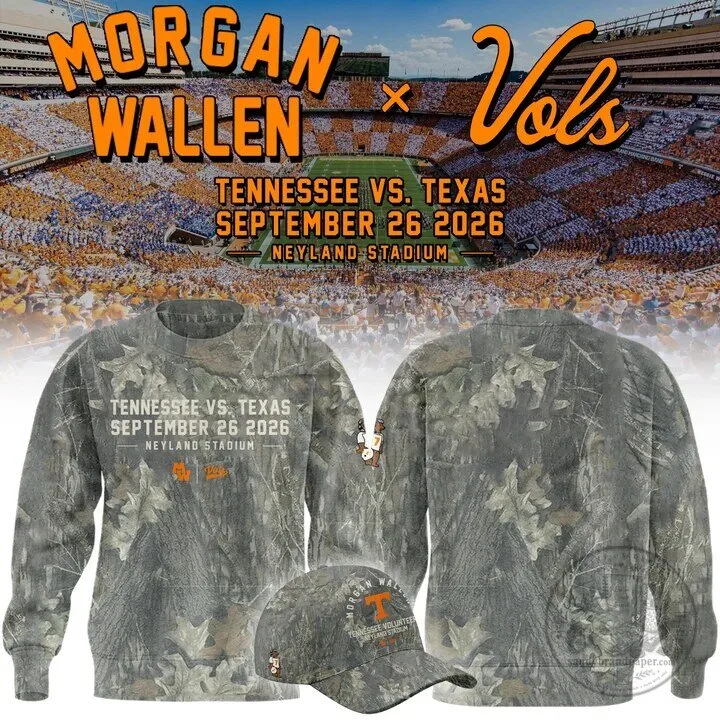Morgan Wallen Tennessee Volunteers vs Texas September 2026 Neyland Stadium Sweatshirt