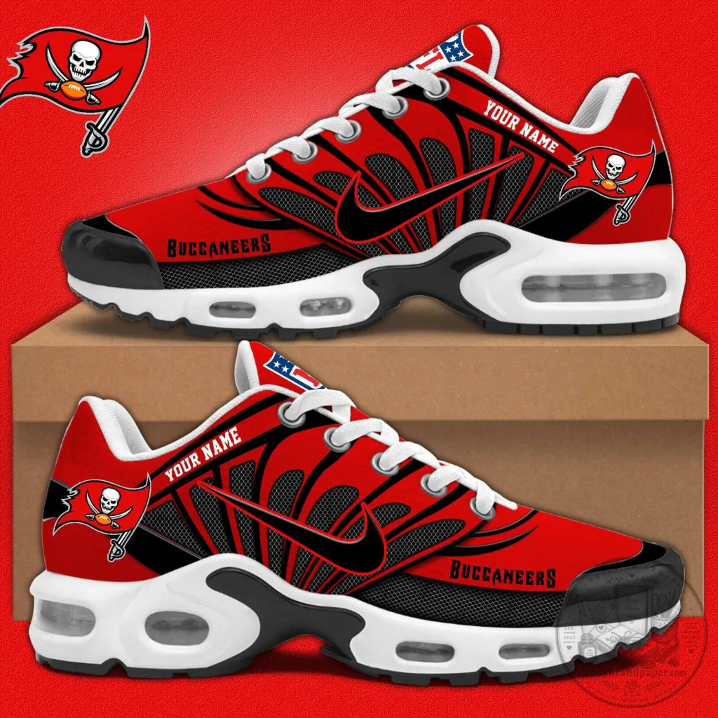 Tampa Bay Buccaneers Personalized Red Black Air Max Shoes