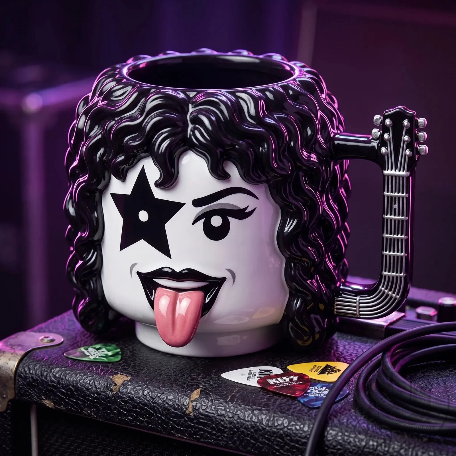 KISS Paul Stanley The Starchild Lego Minifigure Ceramic Mug