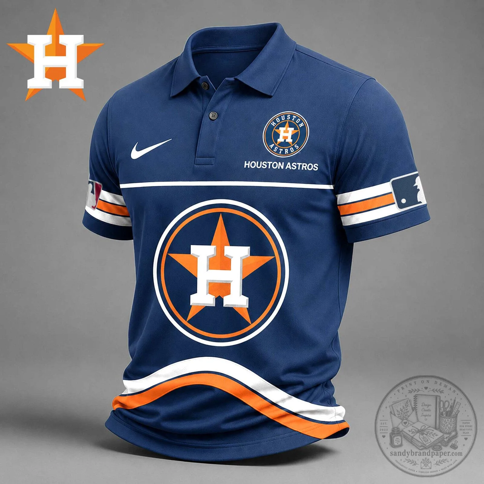 Houston Astros Baseball Team Polo Shirt for Men and Women