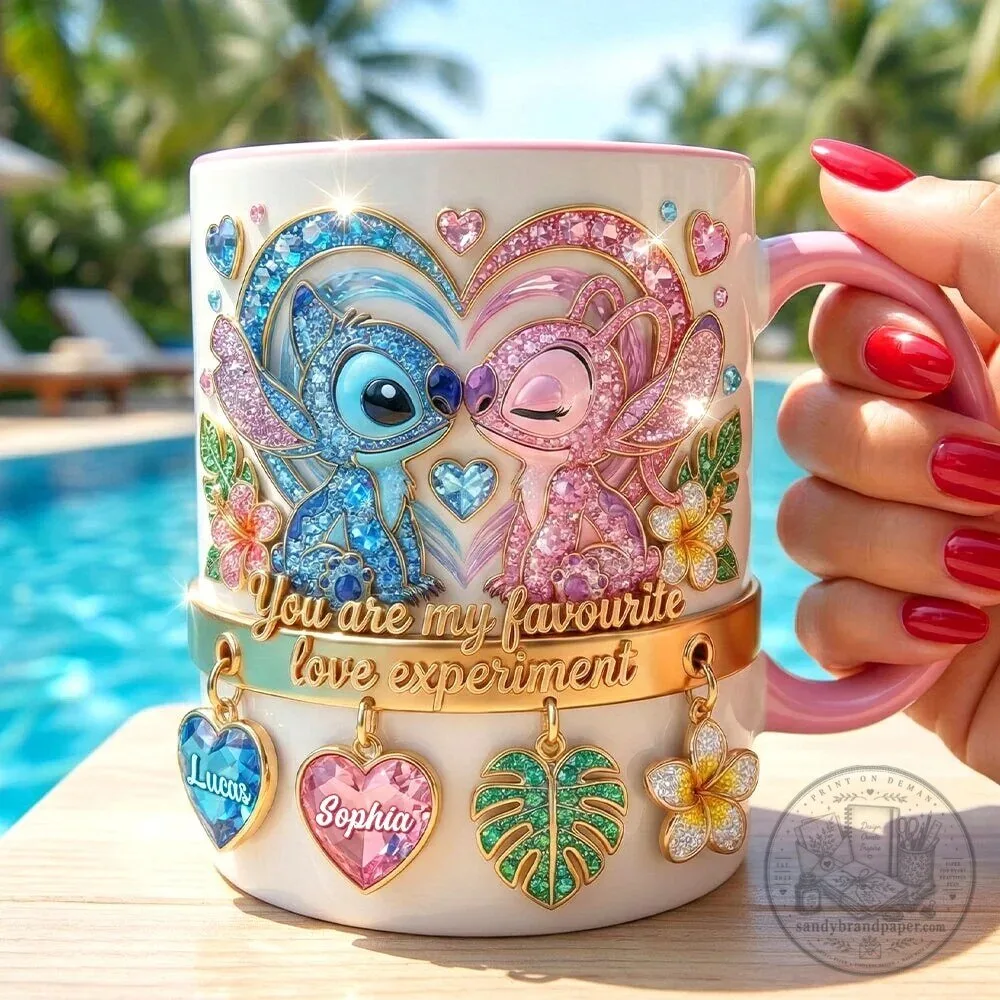 Disney Lilo and Stitch Couple You Are My Favorite Love Experiment Personalized Mug