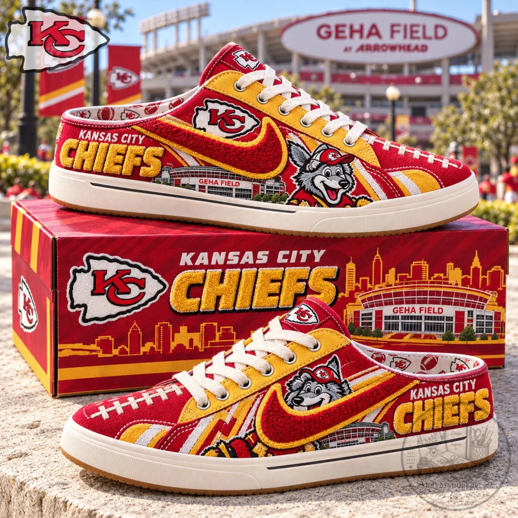 Kansas City Chiefs Custom Sneakers Shoes for Men and Women Kansas City Chiefs Custom Sneakers Shoes for Men and Women