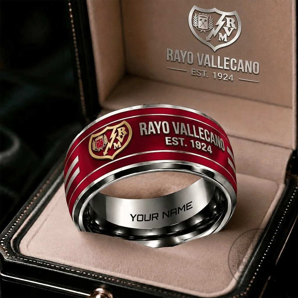 Rayo Vallecano La Liga Football Club Personalized Ring