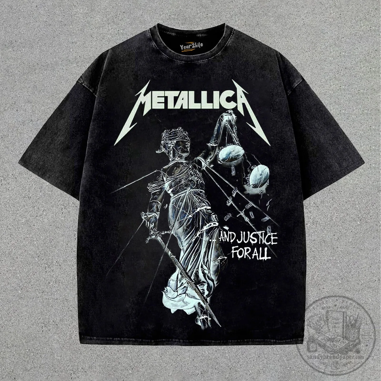 Heavy Metal Band T-Shirt featuring Metallica's And Justice For All Album Artwork