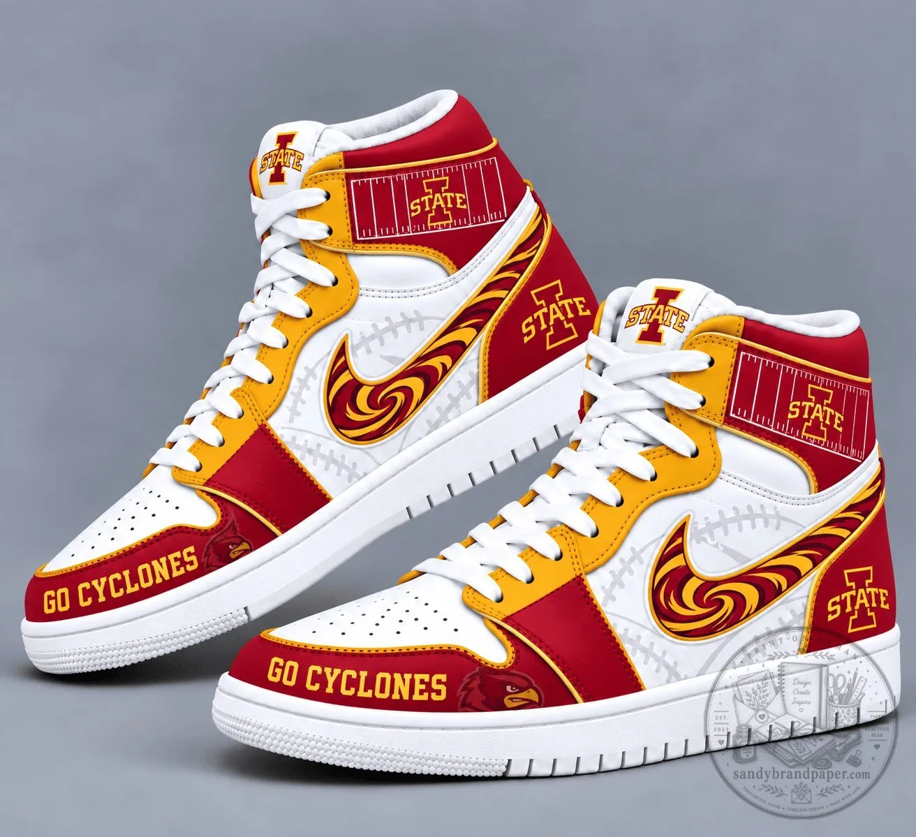 Iowa State Cyclones Football Team Mascot High Top Shoes