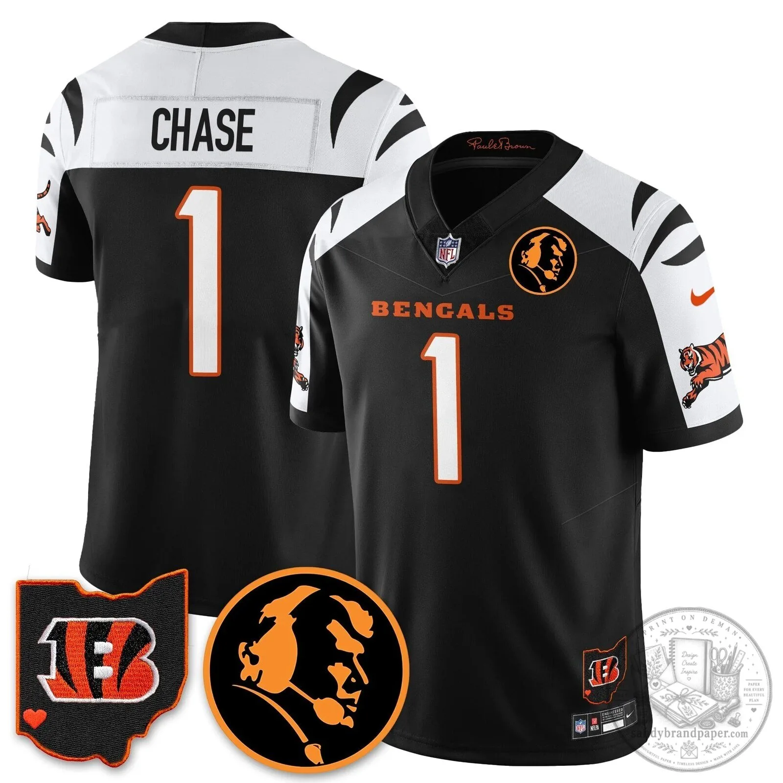 Cincinnati Bengals Joe Burrow John Madden Commemorative Football Jersey 50 Cincinnati Bengals Joe Burrow John Madden Commemorative Football Jersey