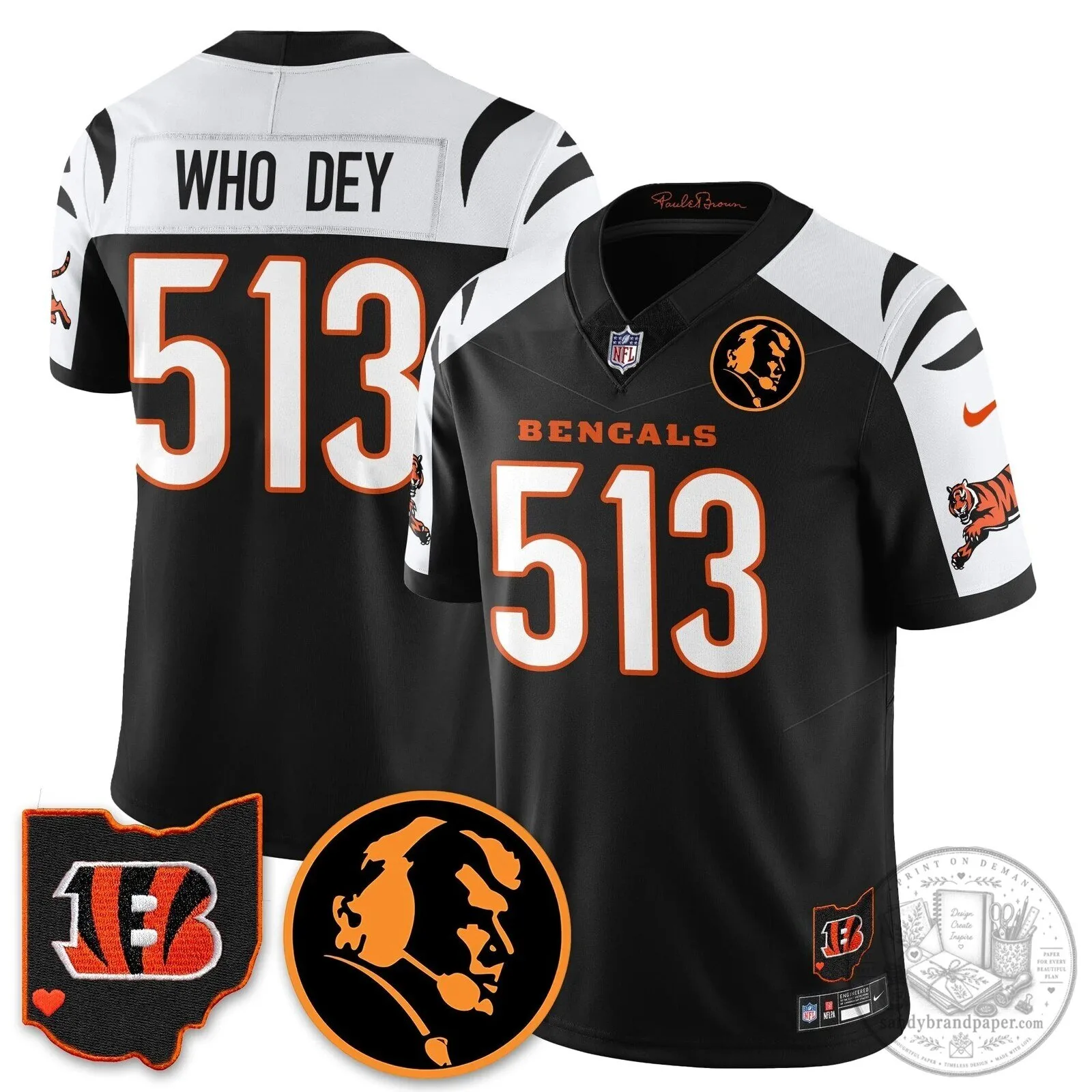 Cincinnati Bengals Joe Burrow John Madden Commemorative Football Jersey 54 Cincinnati Bengals Joe Burrow John Madden Commemorative Football Jersey