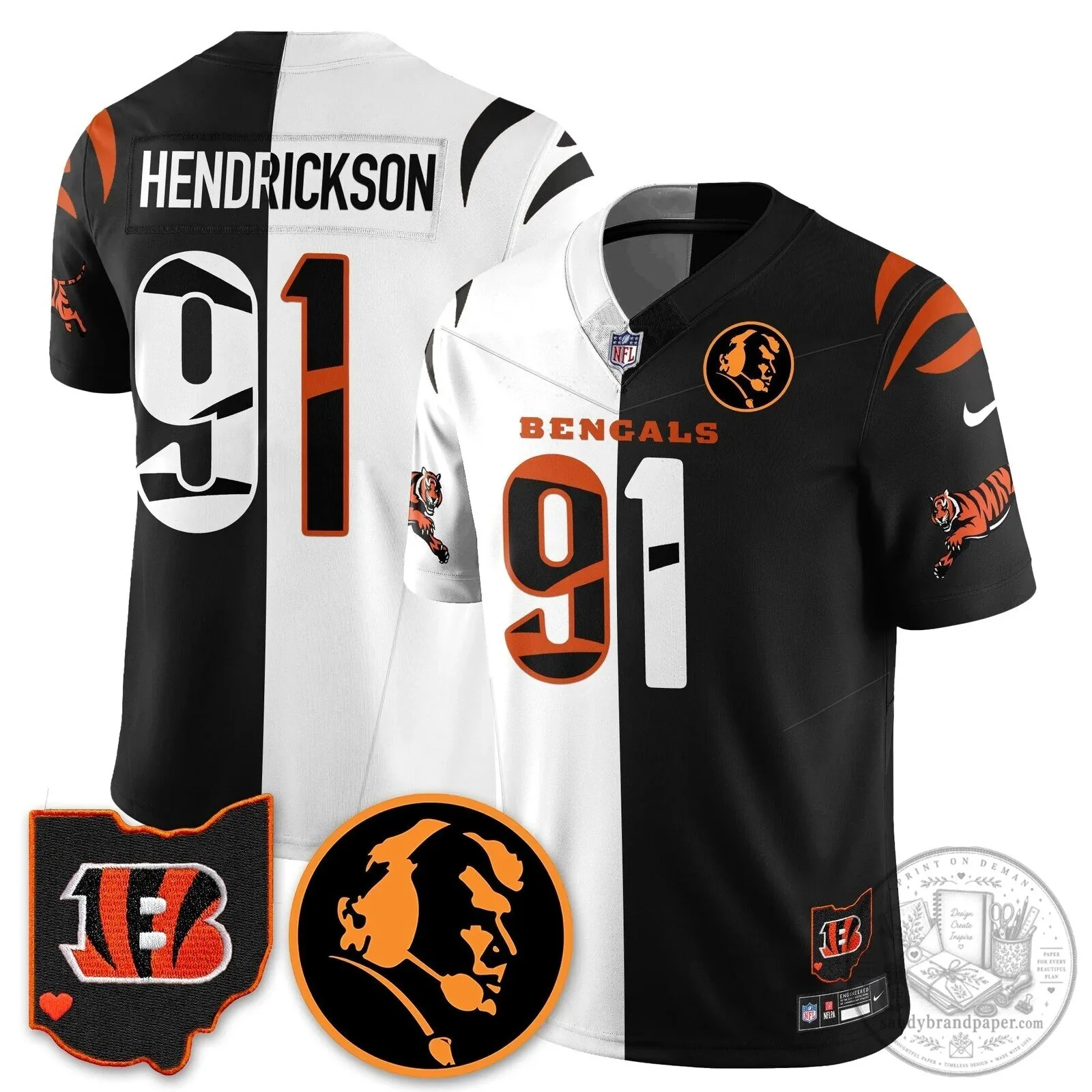 Cincinnati Bengals Joe Burrow John Madden Commemorative Football Jersey 66 Cincinnati Bengals Joe Burrow John Madden Commemorative Football Jersey