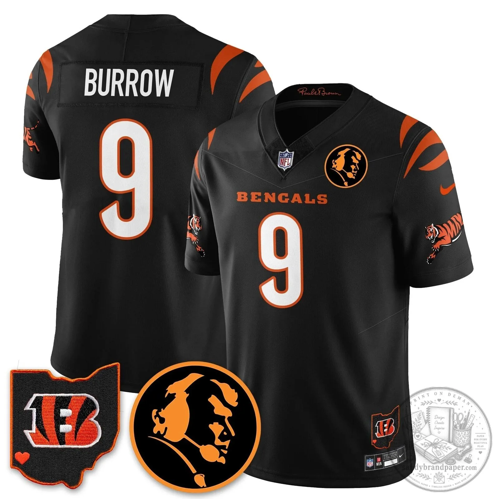 Cincinnati Bengals Joe Burrow John Madden Commemorative Football Jersey 70 Cincinnati Bengals Joe Burrow John Madden Commemorative Football Jersey