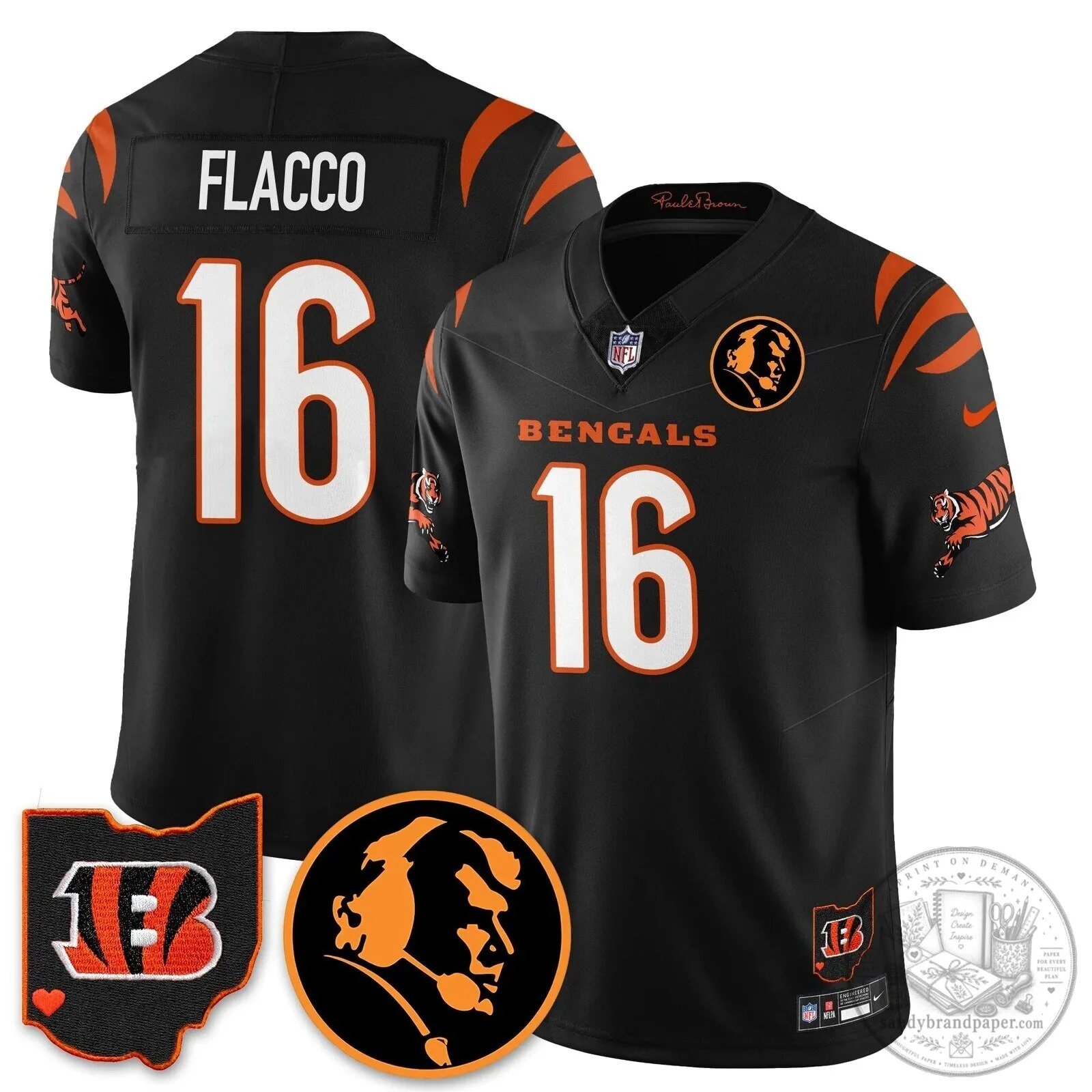 Cincinnati Bengals Joe Burrow John Madden Commemorative Football Jersey 72 Cincinnati Bengals Joe Burrow John Madden Commemorative Football Jersey