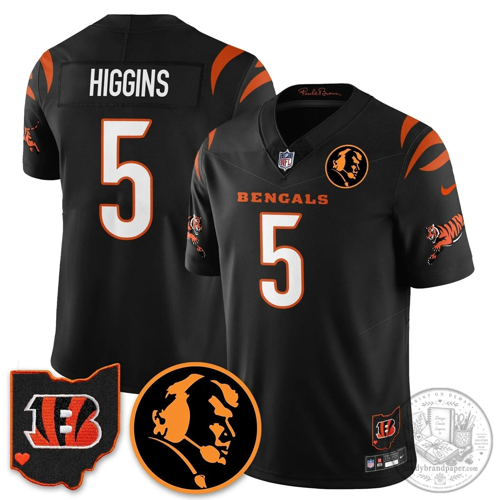 Cincinnati Bengals Joe Burrow John Madden Commemorative Football Jersey 74 Cincinnati Bengals Joe Burrow John Madden Commemorative Football Jersey