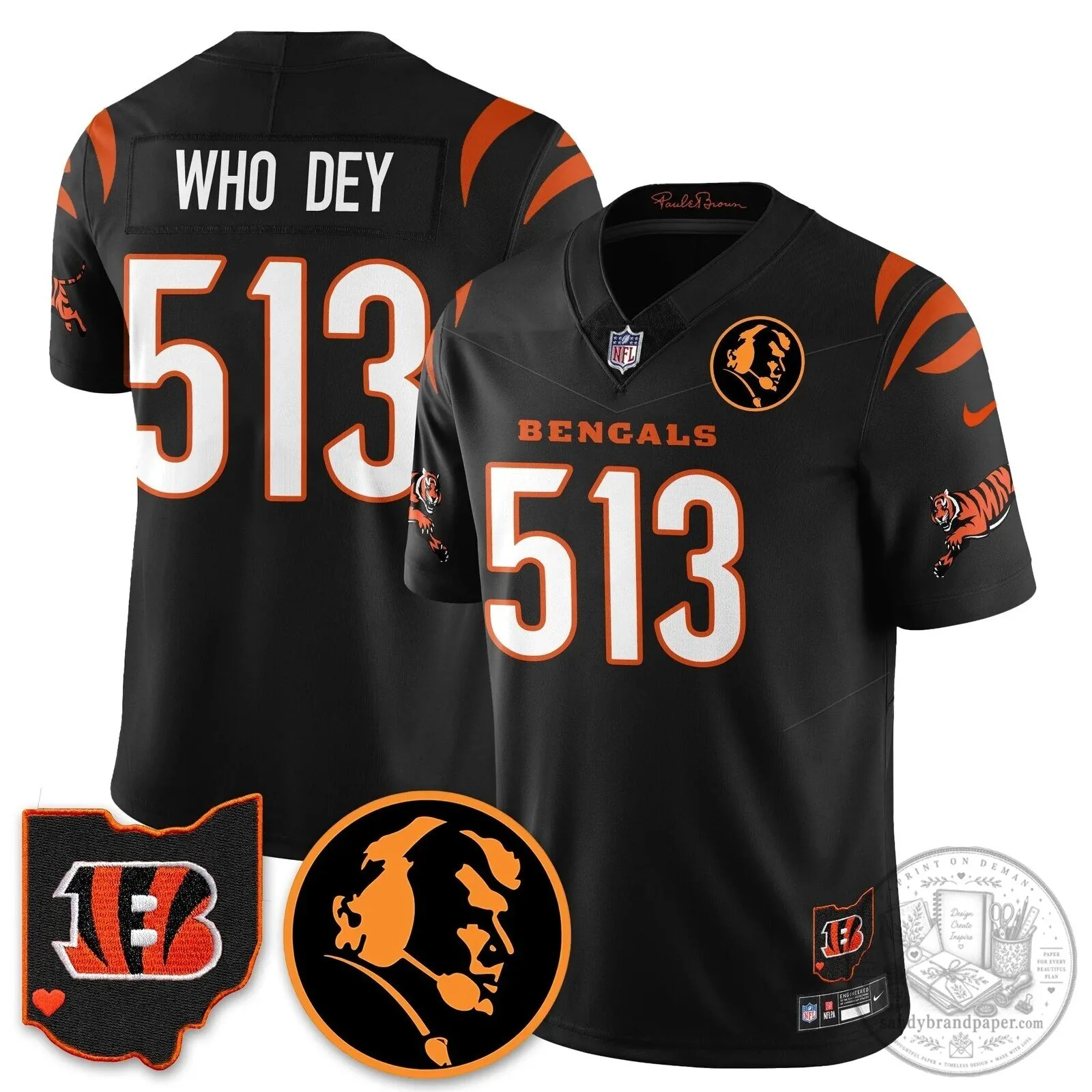 Cincinnati Bengals Joe Burrow John Madden Commemorative Football Jersey 75 Cincinnati Bengals Joe Burrow John Madden Commemorative Football Jersey