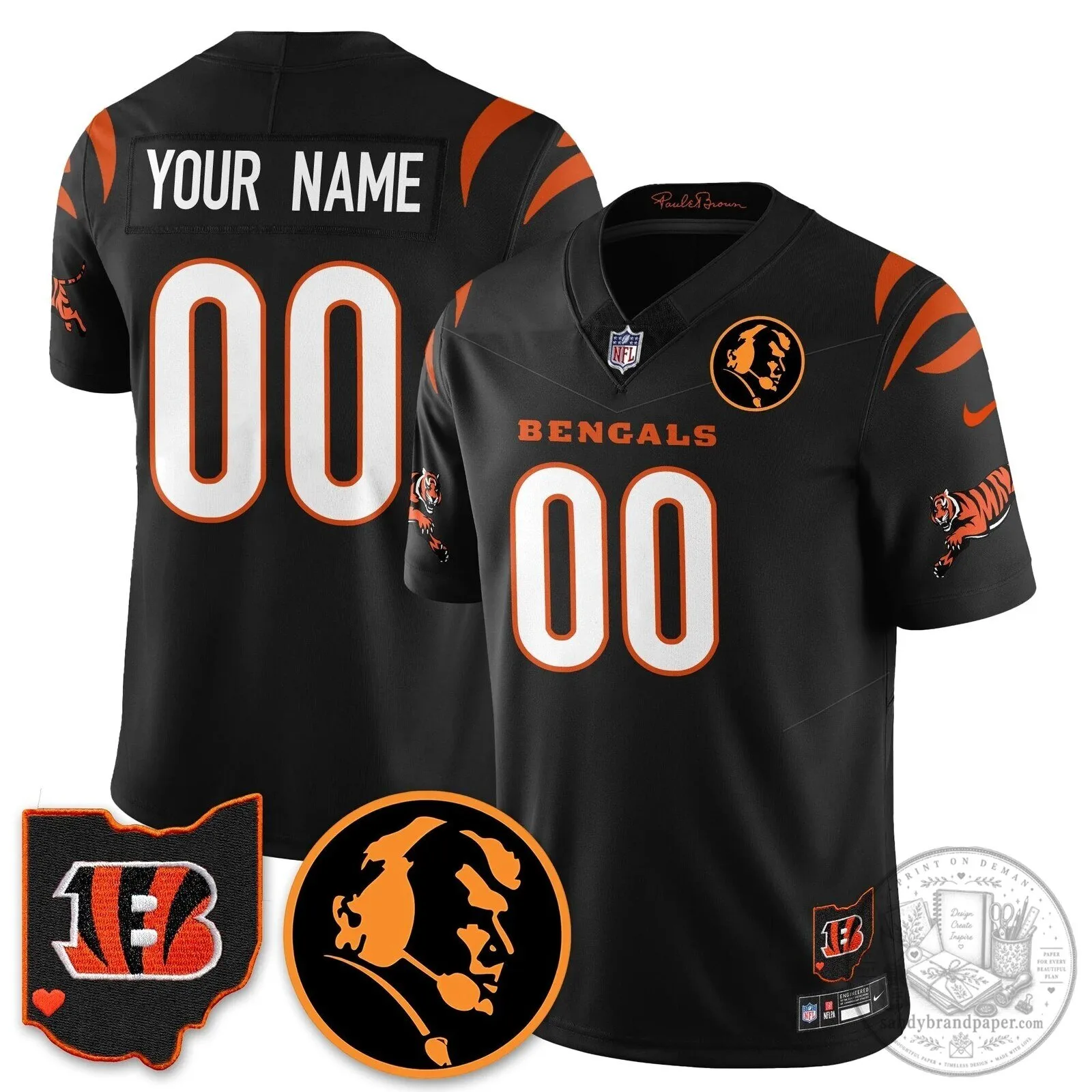 Cincinnati Bengals Joe Burrow John Madden Commemorative Football Jersey 76 Cincinnati Bengals Joe Burrow John Madden Commemorative Football Jersey