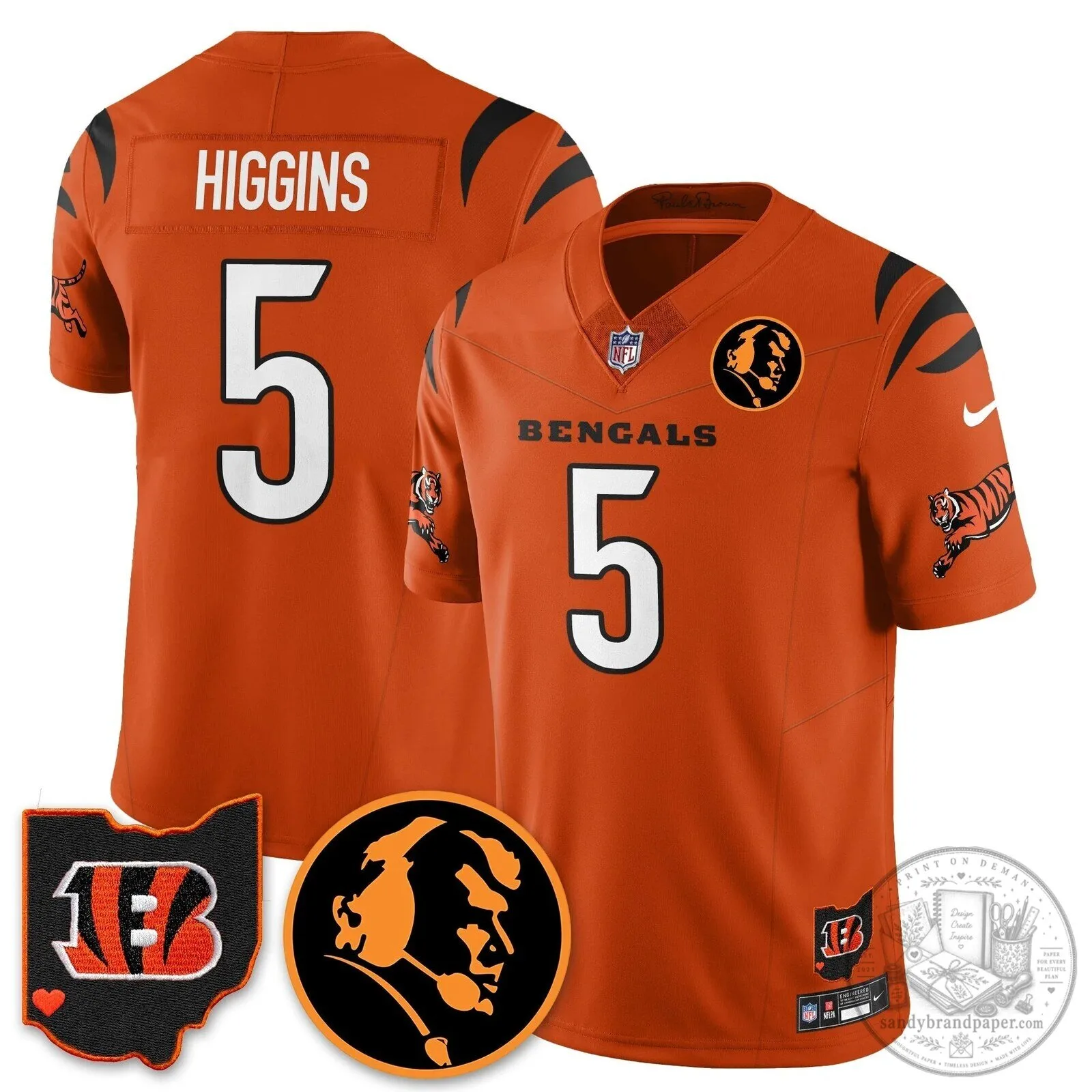 Cincinnati Bengals Joe Burrow John Madden Commemorative Football Jersey 81 Cincinnati Bengals Joe Burrow John Madden Commemorative Football Jersey